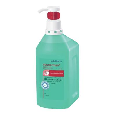 Schülke desderman® Händedesinfektion (ohne Farbstoff/ Parfüm) - 1 Liter, Hyclick