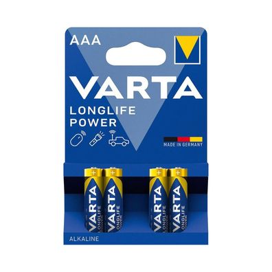 Varta Longlife Power Micro AAA Batterie 4903 - 4 Stück | Packung (4 Stück)