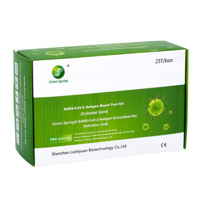 Green Spring® Grün COVID-19 Antigen SARS CoV-2 Schnelltest - 25er Packung - 4 in 1 Te