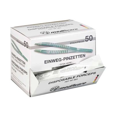 Mediware sterile Einmal-Pinzetten - 50 Stück | Packung (50 Stück)