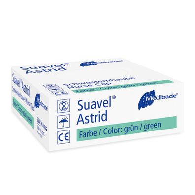 Meditrade Suavel® Astrid Schwesternhaube - Grün | Packung (100 Stück)