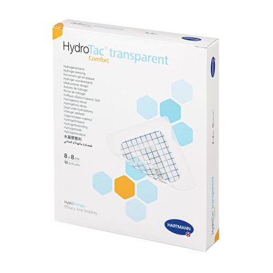 Hartmann HydroTac® transparent comfort Wundverband, 8 x 8 cm - 10 Stück | Packung (10
