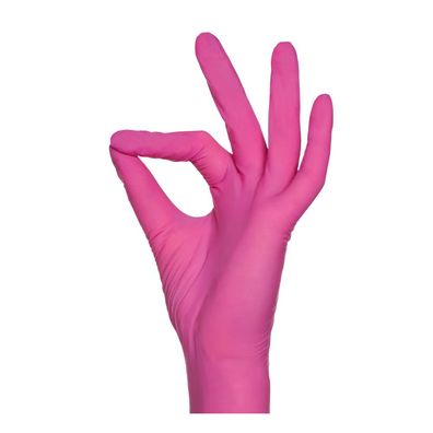 AMPri Nitrilhandschuhe in Pink, puderfrei Größe M - 100 Handschuhe | Packung (100 Stü