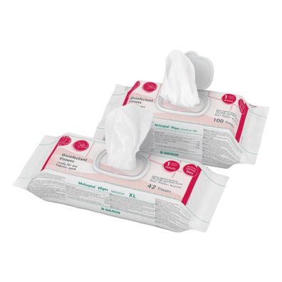 B. Braun Meliseptol® Wipes sensitive Desinfektionstücher ? 100 Tücher - Karton | Pack
