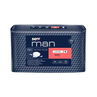 Seni Man Extra Plus Level 4 Inkontinenzeinlage | Packung (15 Stück)