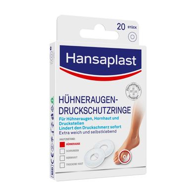 Hansaplast Hühneraugen Druckschutzring - 20 Stück | Packung (20 Stück)