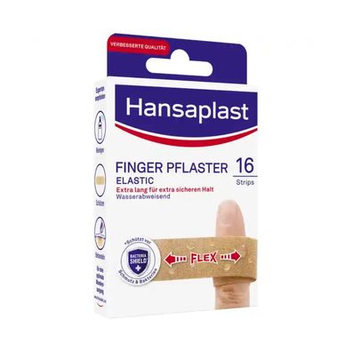 Hansaplast Elastic Fingerkuppenpflaster 19 x 120 mm - 16 Stück | Packung (16 Stück)