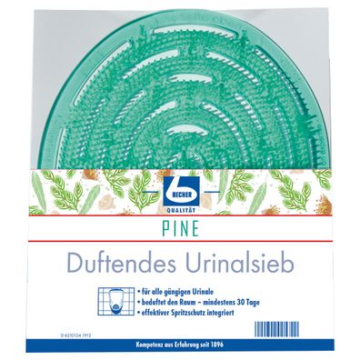 5x Dr. Becher Duftendes Urinalsieb - Grüne Pinie - B01GCOIOJ6 | Packung (1 Stück)