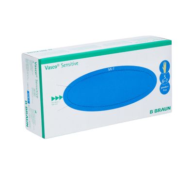 B. Braun Vasco® Sensitive Latex- Untersuchungshandschuhe - S / Weiß | Packung (100 Ha