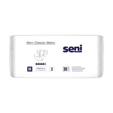 4x Seni Classic Basic Inkontinenzhose, Größe S-XL - 30 Stück - M - 5900516128630 | Pa