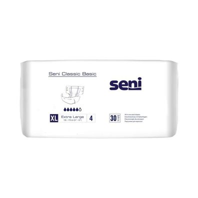 4x Seni Classic Basic Inkontinenzhose, Größe S-XL - 30 Stück - XL - 5900516128654 | P