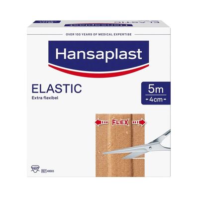 Hansaplast Elastic, 5 m x 4 cm - B01JSFIGQW | Packung (5 m) (Gr. 4 cm x 5 m)