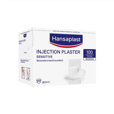 Hansaplast Sensitive 100 Injektionspflaster 4cm x 1,9cm - 100 Stk. | Packung (100 Stü