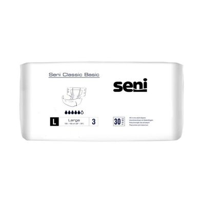 4x Seni Classic Basic Inkontinenzhose, Größe S-XL - 30 Stück - L - 5900516128647 | Pa