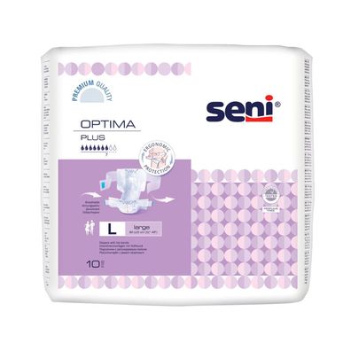 Seni Optima Plus Inkontinenzvorlagen mit Hüftbund - 10 Stück - L | Packung (10 Stück)