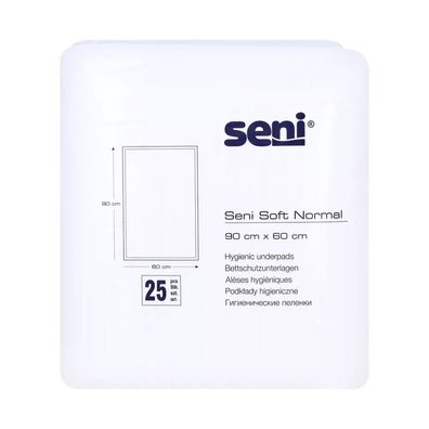 2x Seni Soft Normal Bettschutzunterlage, 90 x 60 cm - 25 Stück - 5900516182427 | Pack