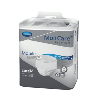 Hartmann MoliCare® Premium Mobile Inkontinenzpants Größe M, 10 Tropfen - 14 Stück - B