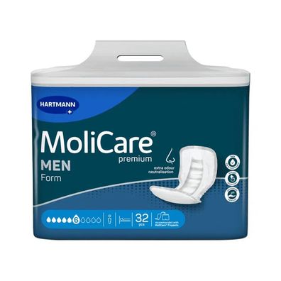 MoliCare Premium Form MEN Vorlage, 6 Tropfen - 32 Stück | Packung (32 Stück)
