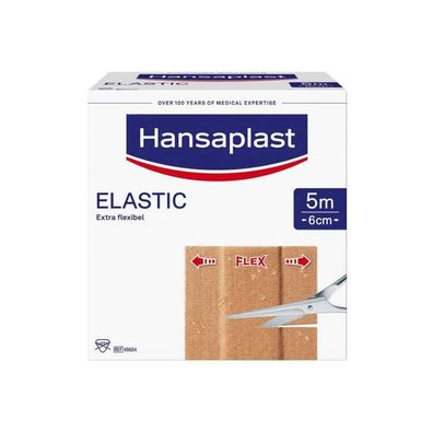 Hansaplast Elastic, 5 m x 6 cm - B00E6NCYVK | Packung (5 m) (Gr. 6 cm x 5 m)