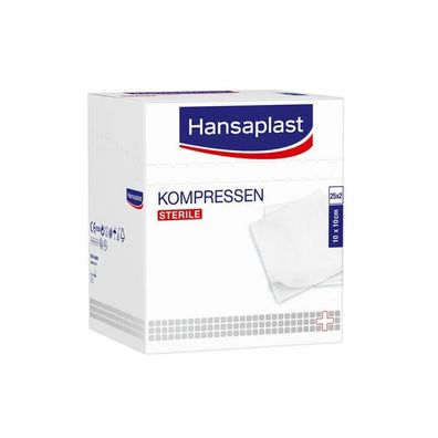 Hansaplast sterile Kompressen 10 x 10 cm - 25 x 2 Stück - 4052199601243 | Packung (50