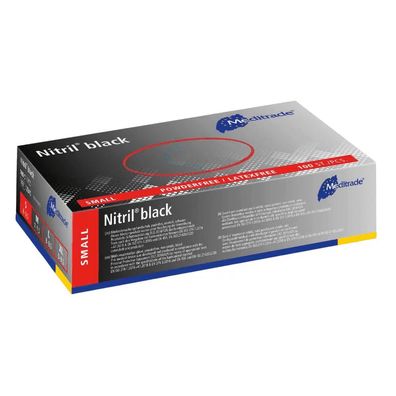 10 x Meditrade Nitril® black Nitrilhandschuhe in schwarz - B07SC3HLV8 | Packung (100
