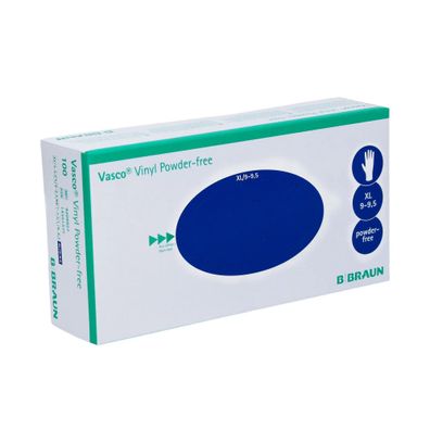B. Braun Vasco® Vinyl Powder-free Einmalhandschuhe | Karton (10 Packungen )