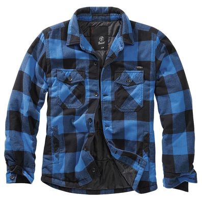 Brandit Jacke Lumberjacket in Black/ Blue