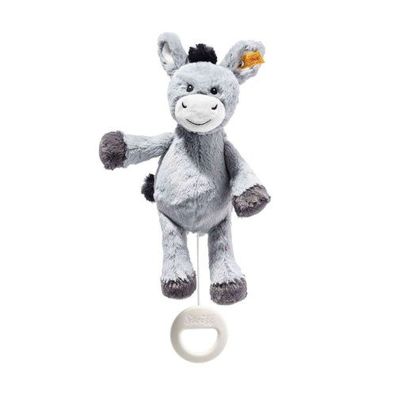 Soft Cuddly Friends Dinkie Esel Spieluhr graublau 26 cm