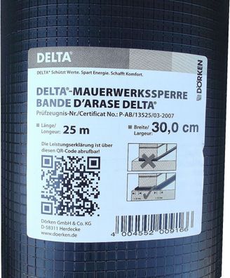 Delta 30,0cm-Mauerwerksperre, 25m (0,4mm)