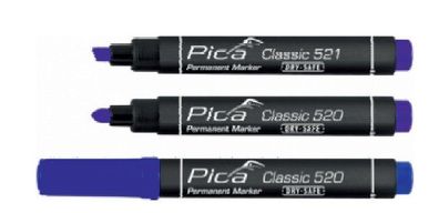 Pica Classic Permanent Marker 1-4mm, Rundspitze, blau 520/41