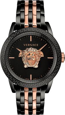 Versace VERD01623 Palazzo Empire roségold schwarz Edelstahl Herren Uhr NEU