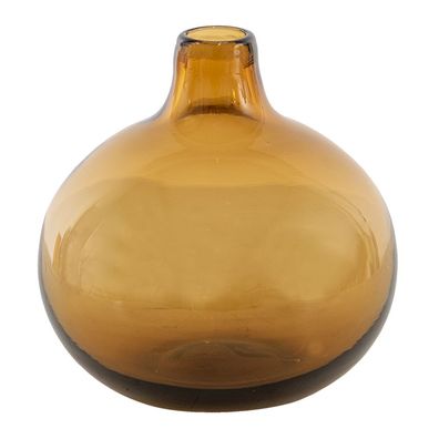 Clayre & Eef Vase Ø 11x11 cm Braun Glas Rund (Gr. Ø 11x11 cm)
