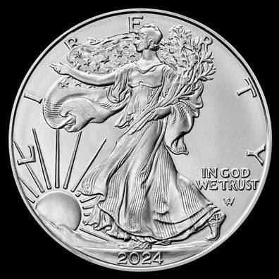 USA - 1 Unze Silbermünze American Eagle 2024 in Kapsel NEU!!
