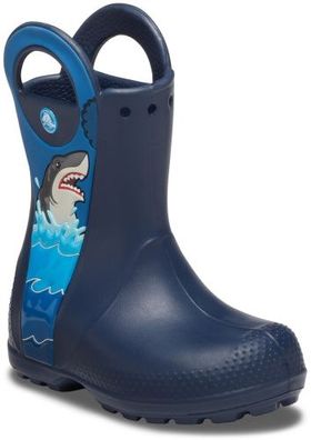 crocs Funlab Shark Patch Rain Boot Kids Navy Croslite