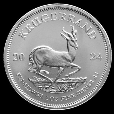 Süd-Afrika 1 oz. Unze Silber 999 Krügerrand Silbermünze 2024 in Münzkapsel NEU!!