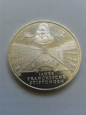10 Mark 1998 Franksche Stiftungen Halle 15,5g Silber 10 DM 1998 Silber