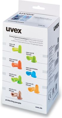 Uvex Gehörschutzstöpsel X-Fit 2112022 Grün Snr 37 Db (21120)-M (300 Stück)