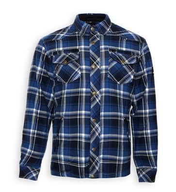 Bores Lumberjack Premium Jacken-Hemd in Holzfäller Optik Blue/ White