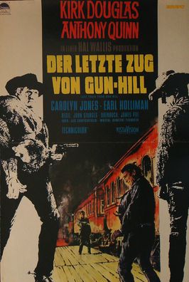 Originales altes Bravo Poster Der letzte Zug von Gun-Hill Kirk Douglas Anthony Quinn