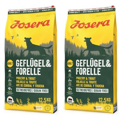 Josera Geflügel & Forelle 2 x 12,5 kg Sparpaket