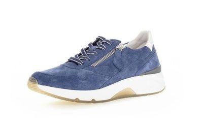 Gabor Comfort Sneaker - Blau Veloursleder