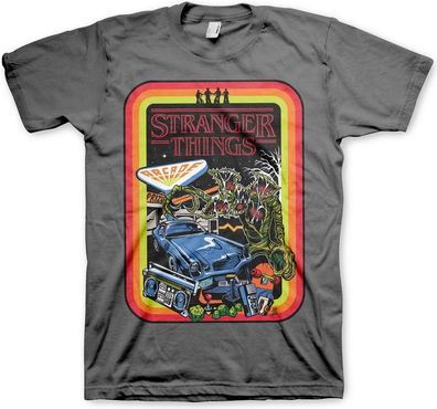 Stranger Things Retro Poster T-Shirt Dark-Grey