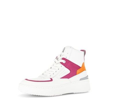 Gabor Shoes Sneaker High - Weiß / Pink Leder/ Sympathex