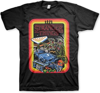 Stranger Things Retro Poster T-Shirt Black