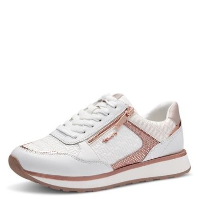 Tamaris Sneaker - Weiß / Rose Gold Leder