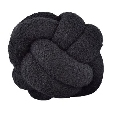 Knotenball schwarz | Knotenkissen Kissen Zierkissen Sofa Bett | 19 cm