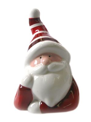 Weihnachtsmann rot weiß | Büste Dekofigur Zierfigur Keramikfigur | 17x10,5 cm