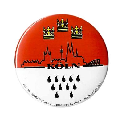 Magnet Köln Wappen rund | Kühlschrankmagnet Kölnartikel Kölnmagnet | Ø 5,5 cm
