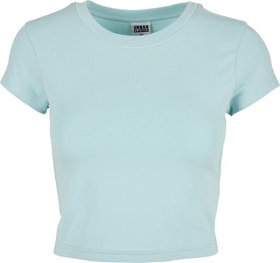 Urban Classics Damen T-Shirt Ladies Stretch Jersey Cropped Tee Seablue