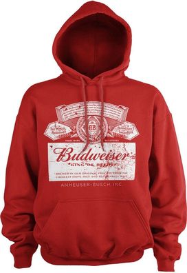 Budweiser Washed Logo Hoodie Red